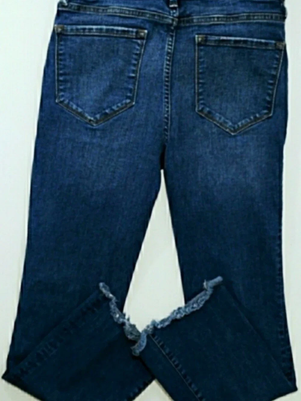 Free People Highrise Raw Hem Straight Leg Jeans